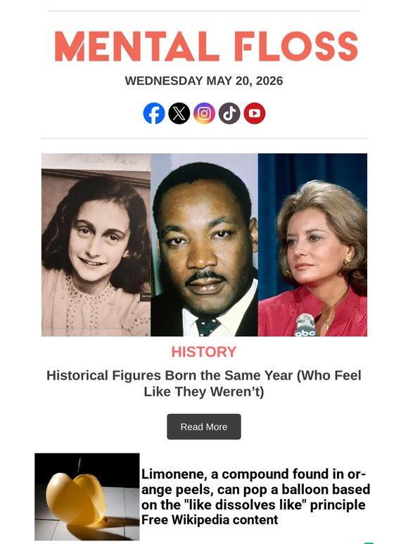 Historical Figures Born the Same Year (Who Feel Like They Weren't)