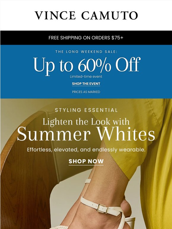 Up To 60% OFF Shoes for the Long Weekend