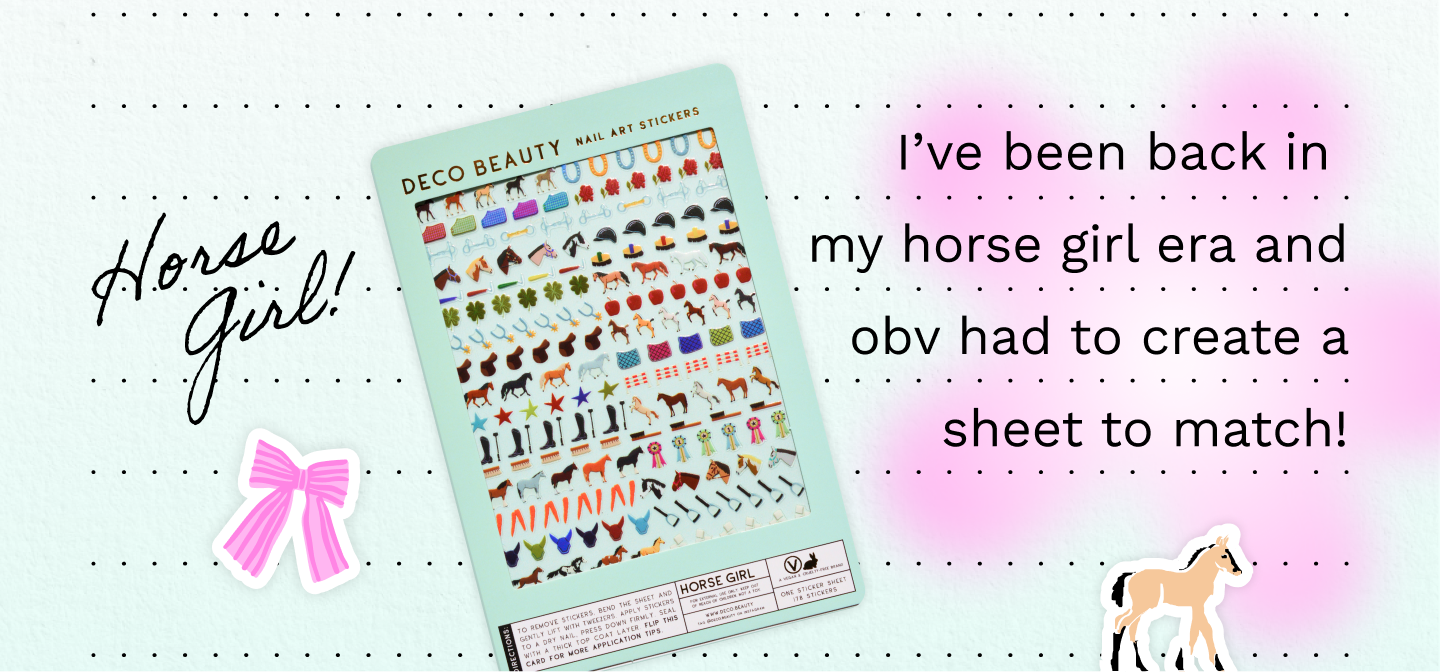 I’ve been back in  my horse girl era and obv had to create a sheet to match!