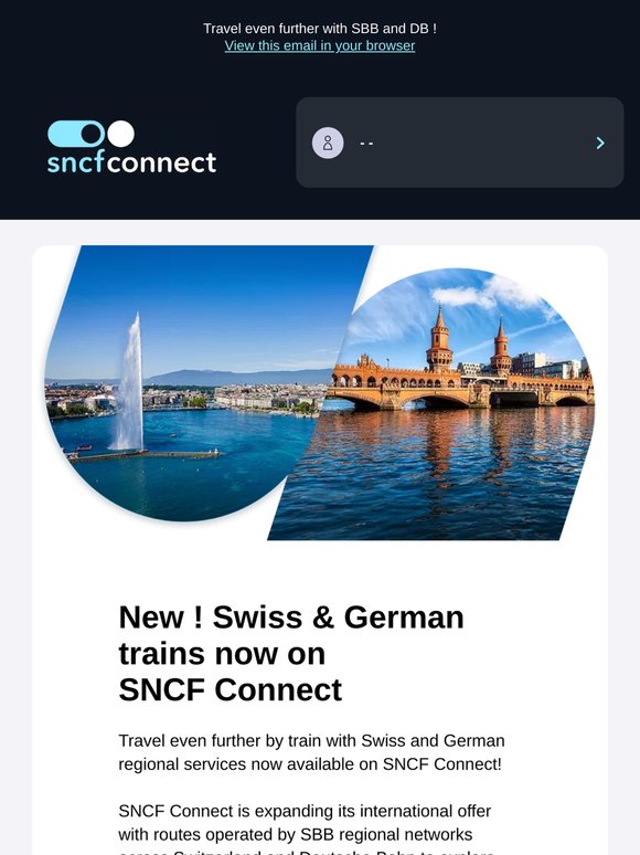 New ! Discover Germany and Switzerland by train
