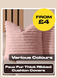 Faux Fur Thick Ribbed Cushion Covers