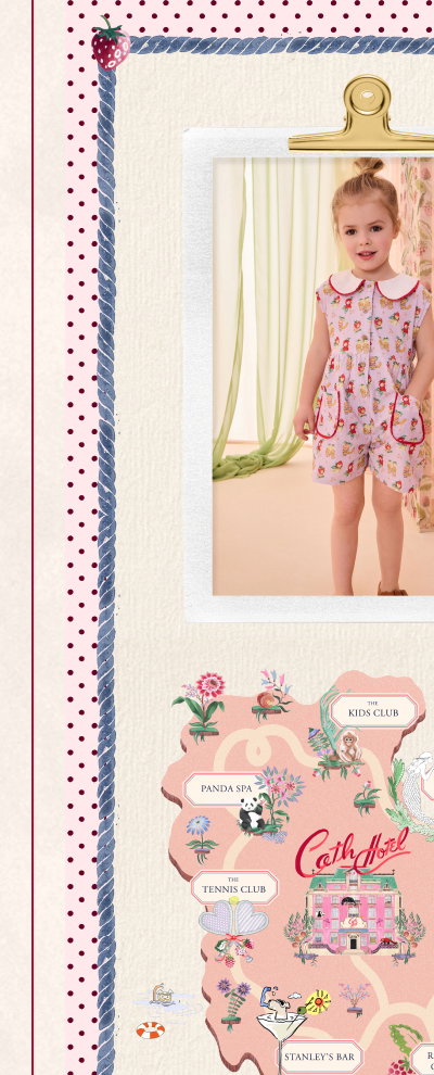Cath Kidston Pink Strawberries Blouse And Trousers Set (3mths-8yrs)