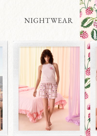 Cath Kidston Pink Raspberry Check Pyjama Set