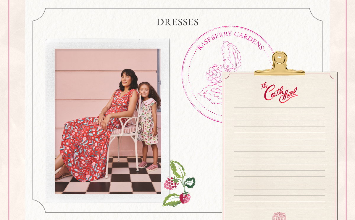 Cath Kidston Red Shirred Midi Dress