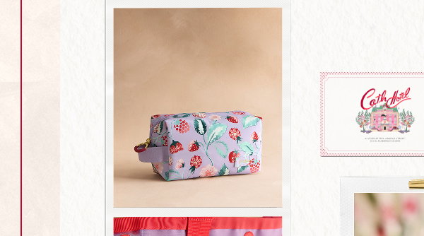Cath Kidston Lilac Purple Raspberry Print Travel Pouch