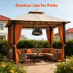 Instant Heater Ceiling Hanging Electric Patio Space Warmer Infrared Heating Room Save Energy Indoor Outdoor Water Resistant 1500W Porch Garage Remote