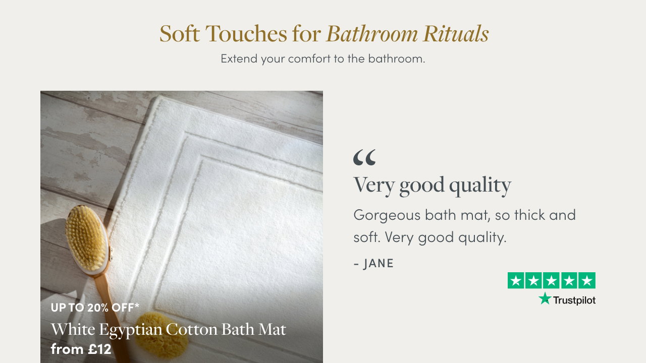 White Egyptian Cotton Bath Mat