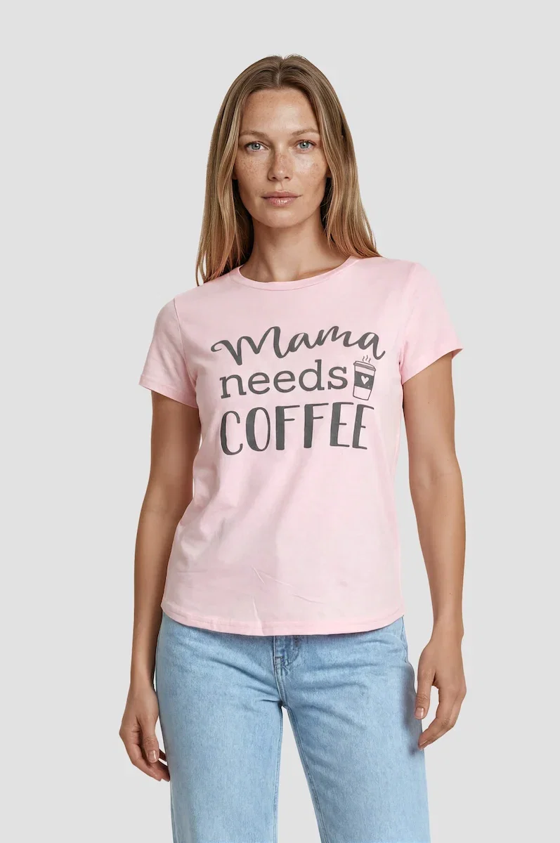 Image of Short Sleeve Printed Tee - Pink