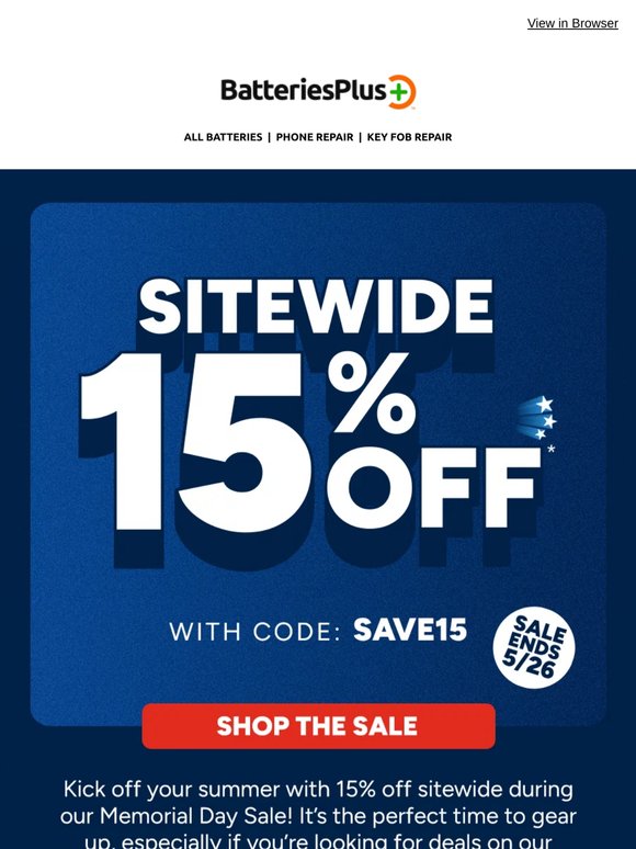 15% OFF SITEWIDE + Stack with up to $50 OFF 🇺🇸