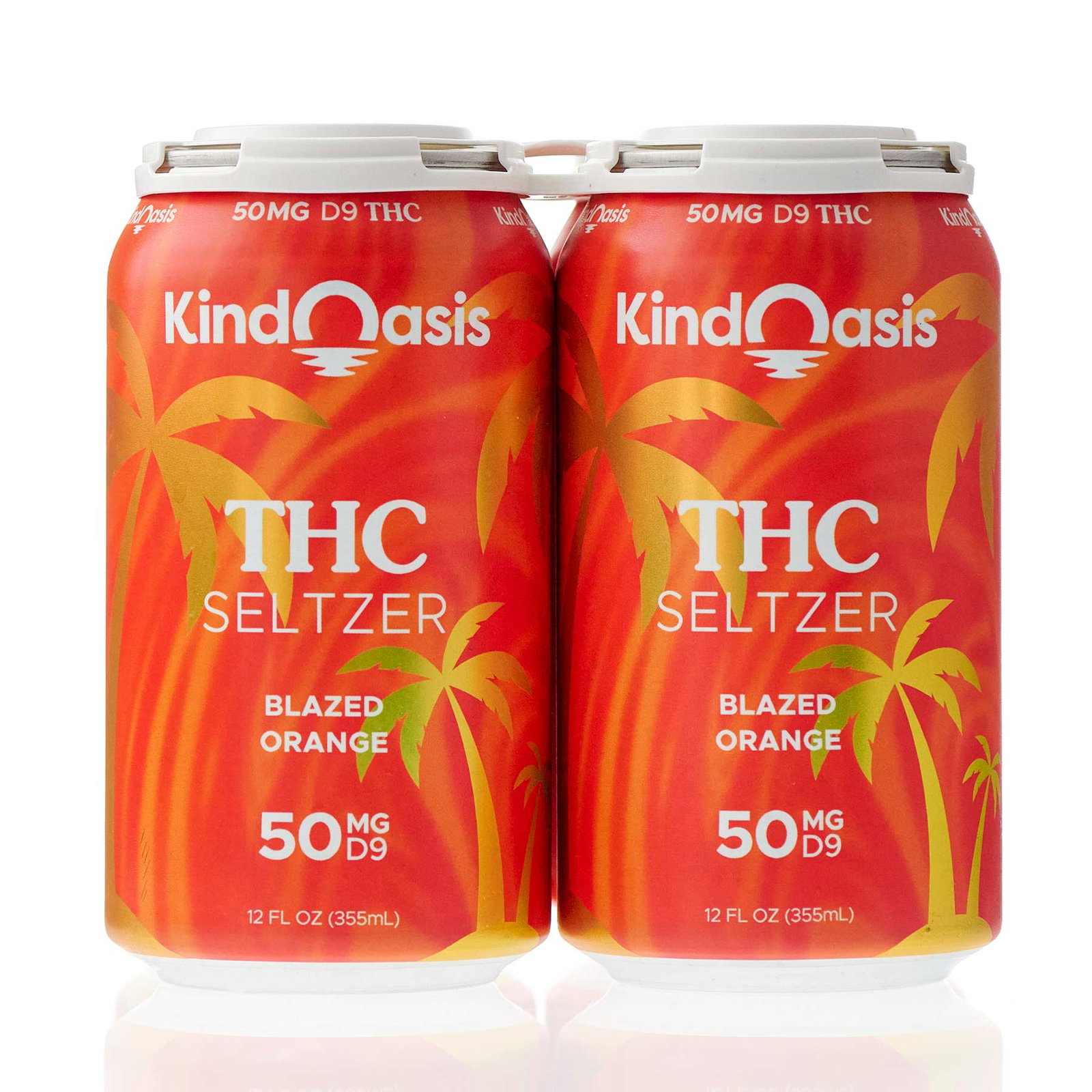 Image of Delta 9 THC Seltzer 4 Pack - 50mg - Blazed Orange