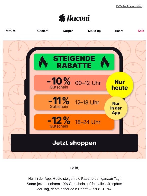 Steigende Rabatte: Bis zu 12 % in der App