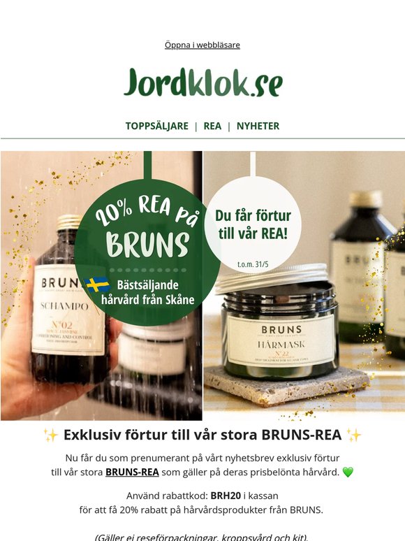 Exklusiv förtur till dig - BRUNS-REA 🌱