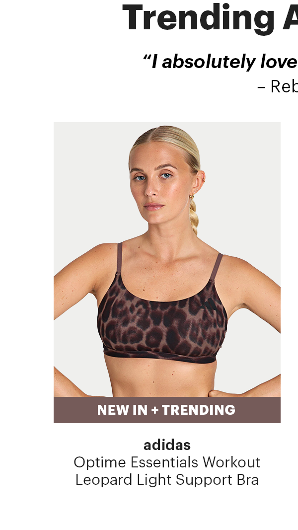 adidas Optime Essentials Workout Leopard Light Support Bra