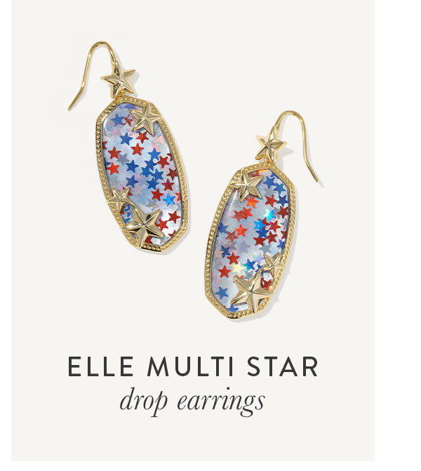 Elle Multi Star drop earrings