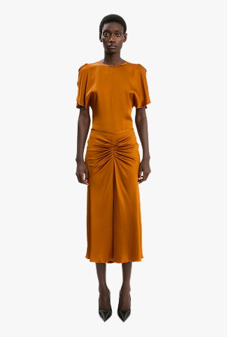 Bela Midi Skirt In Bronze