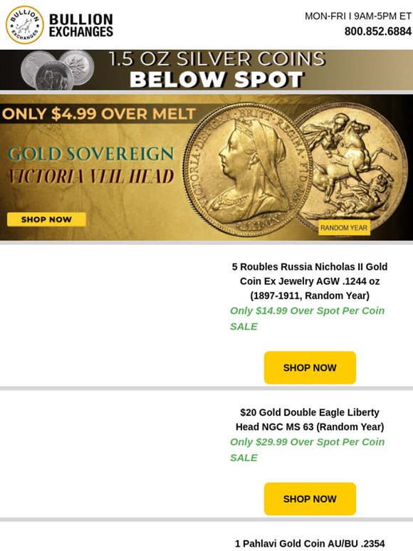 💥Iconic Gold Coins at Unbeatable Prices - Shop NOW!