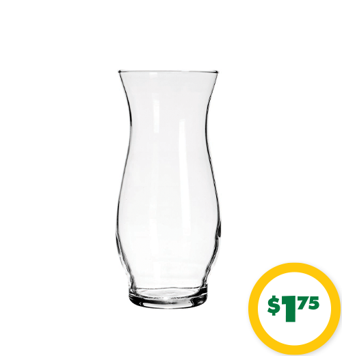 $1.75 6.5-in. Glass Hurricane Flower Vases
