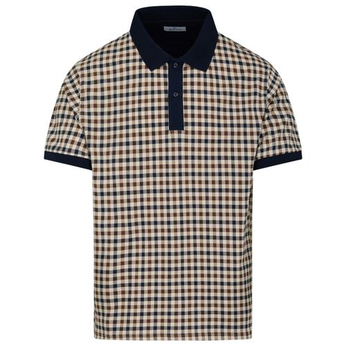 Aquascutum Club Check Polo Shirt - Navy