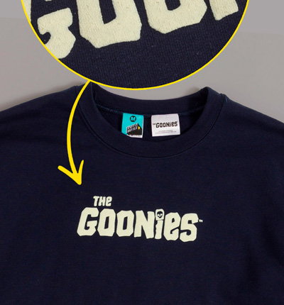 The Goonies Puff Print Logo Navy Sweater