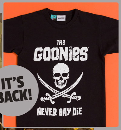 IT'S BACK! The Goonies Never Say Die Black T-Shirt