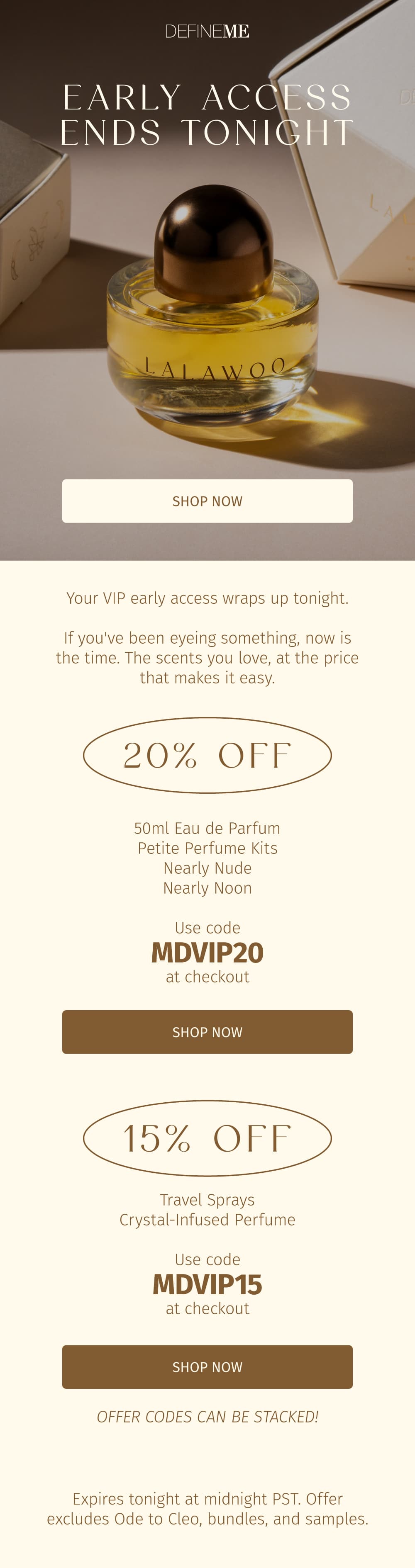 Early access ends tonight! Shop up to 20% off