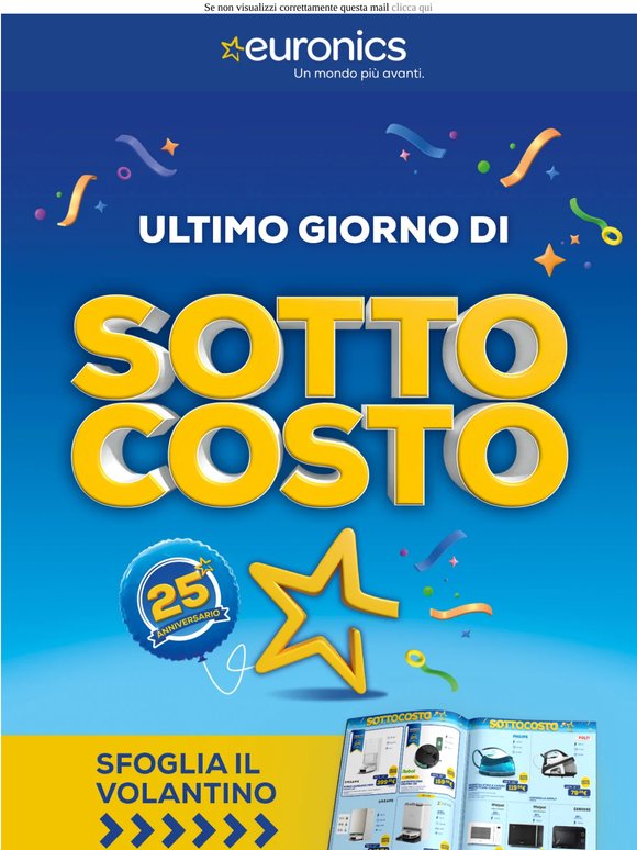 Ultimo giorno di Sottocosto!