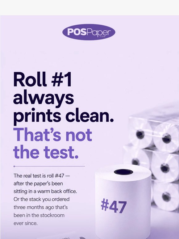 Roll #1 looks fine. Roll #47 is the problem.