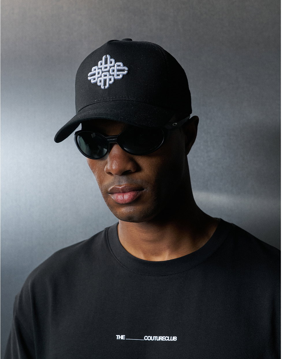 EMBLEM EMBROIDERED MESH BACK CAP