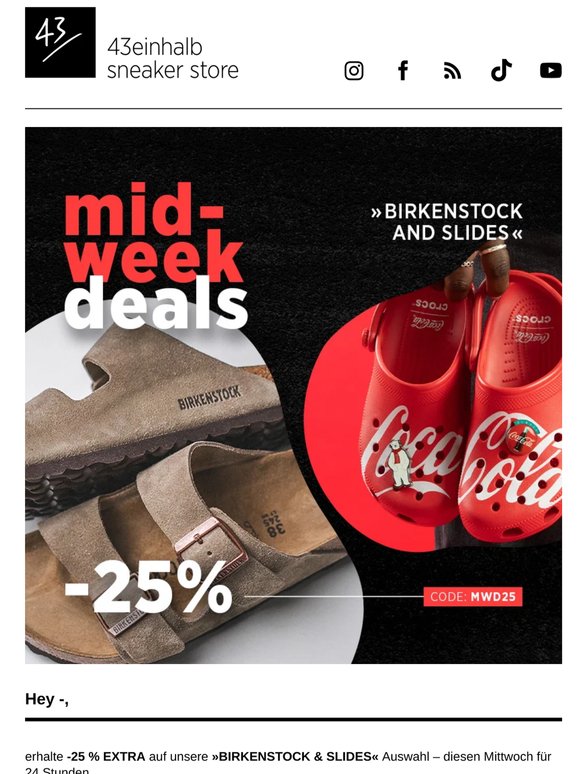 ✅ Midweek Deals: THE »BIRKENSTOCK & SLIDES« EDITION!