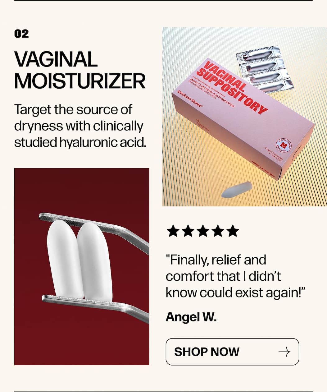 Vaginal Moisturizer | Target the source of dryness with clinically studied hyaluronic acid.