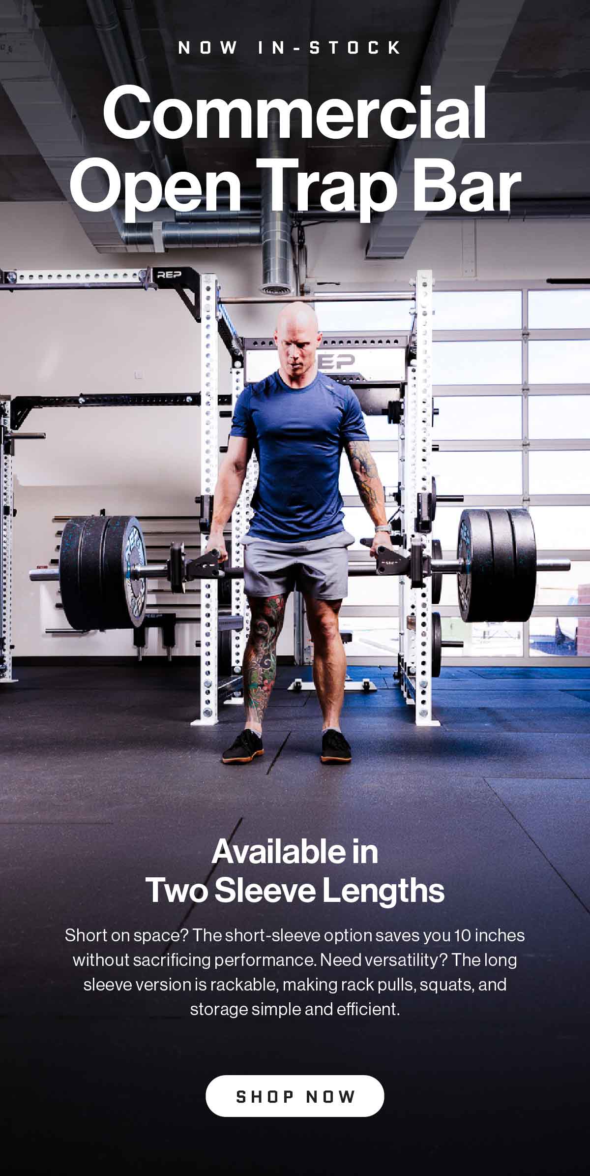 Commercial Open Trap Bar — Now in Stock