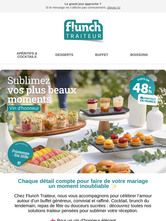 Dites oui à un mariage gourmand 💍