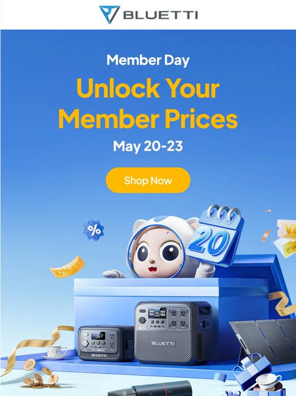 ⚡ May Member Day – 4 Days of Exclusive Deals