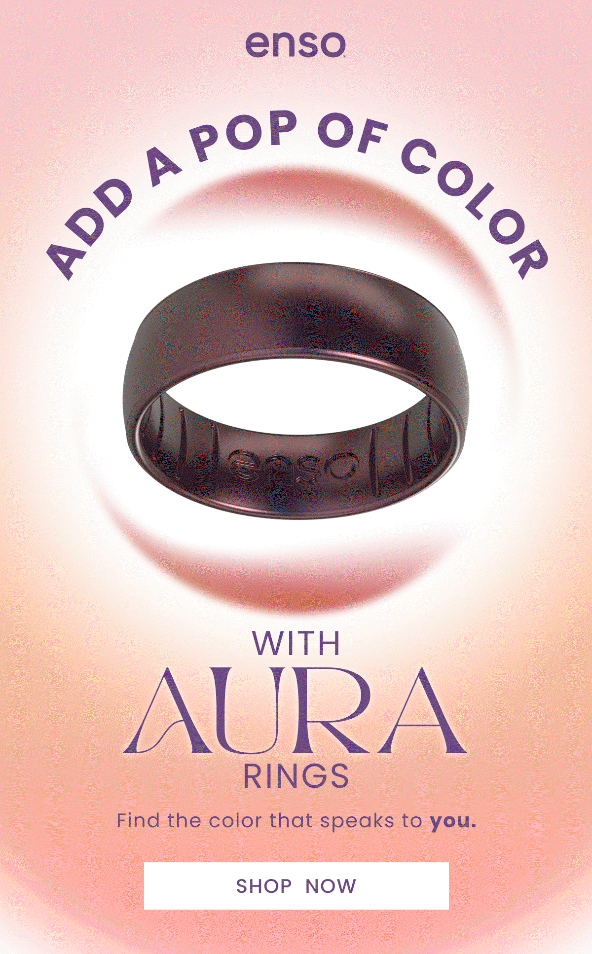 Enso RIngs | Add a Pop of Color With Aura Rings | Find the color that speaks to you. | Shop Now