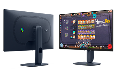 This is a 27 inch Alienware AW2725DM monitor with black color.