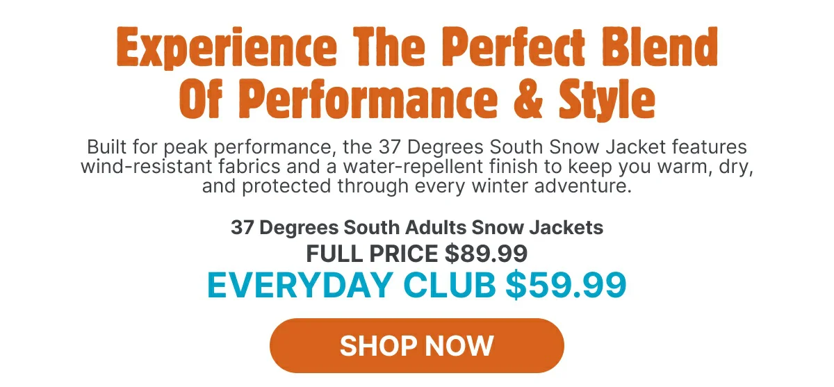 37 Degrees South Adults Snow Jackets