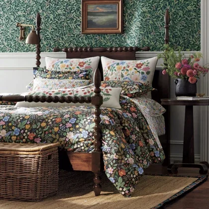 Image of Strawberry Fields Classic Cool Cotton Percale Duvet Cover