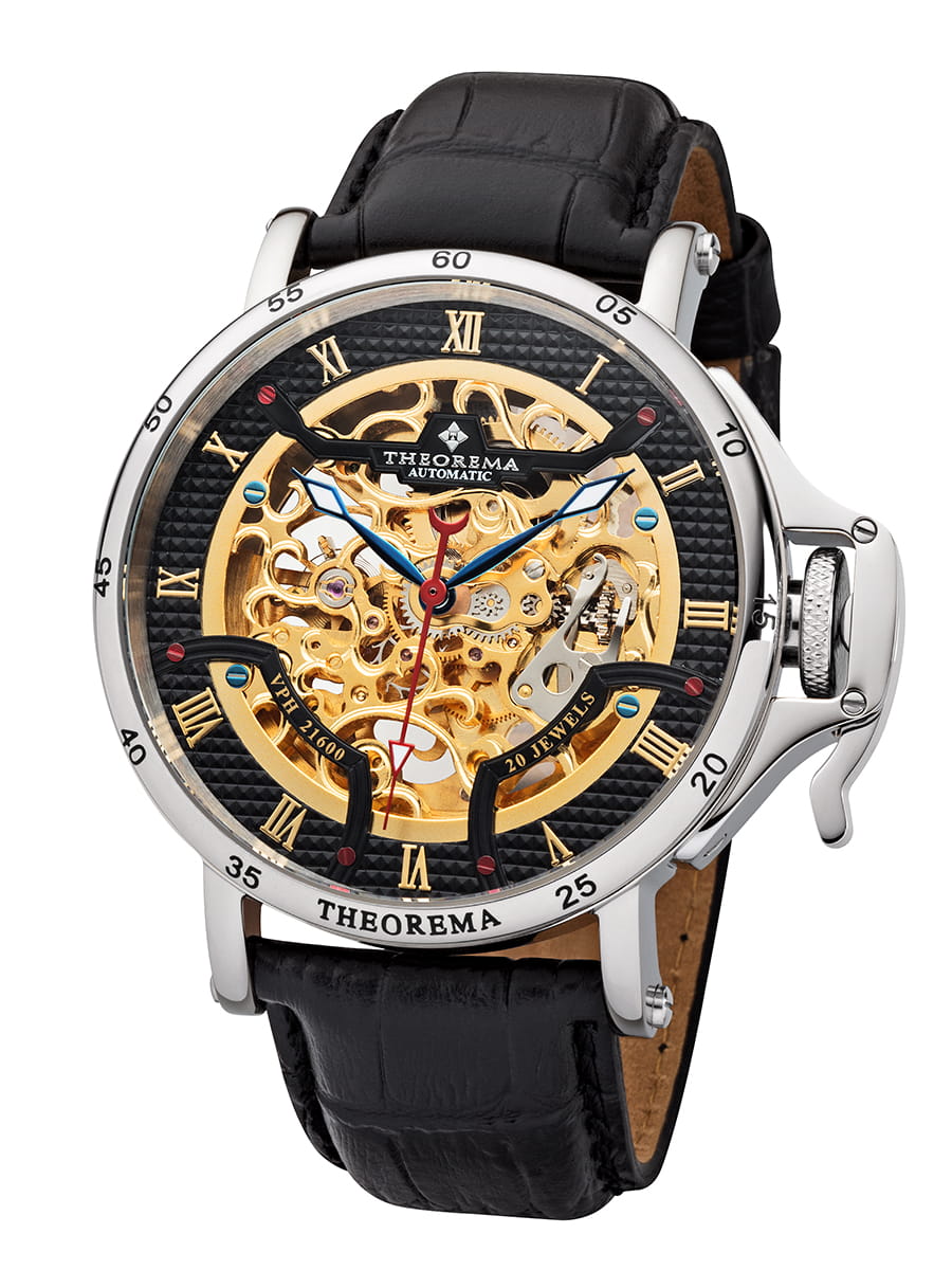 Madrid Theorema with black leather band.