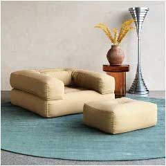 Sillón Cama Cube, Minimalismo Radical en Formato Puff Convertible