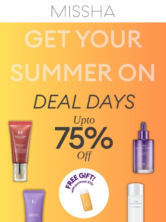 Up to 75% OFF ☀️ Summer Glow Starts Here