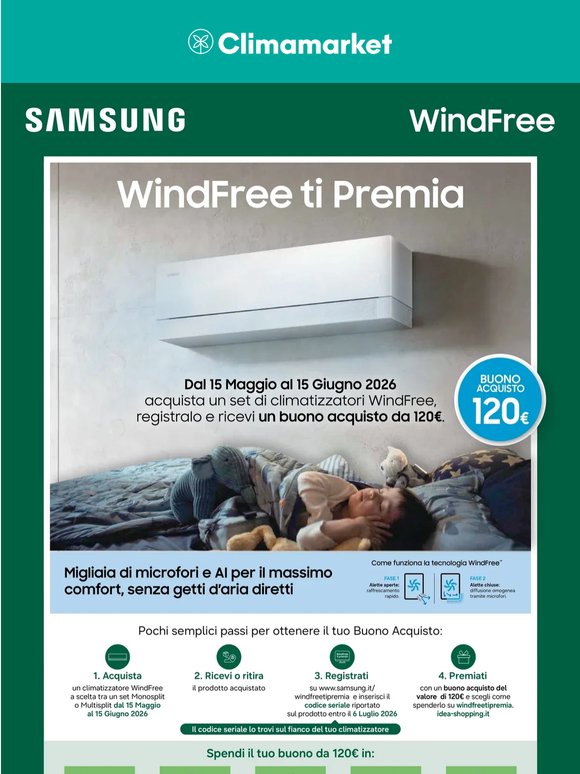 WindFree Ti Premia: comfort senza getti d’aria e vantaggi esclusivi