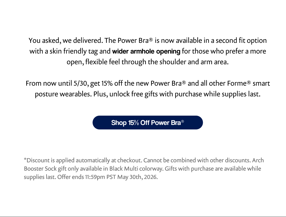 Shop 15% Off Power Bra®