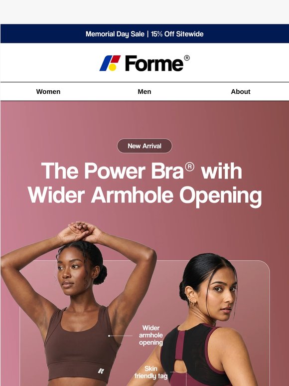 NEW IN: The Power Bra® with Wider Armhole Opening