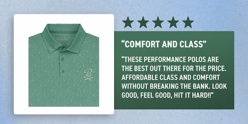 Barstool Golf Printed Performance Polo
