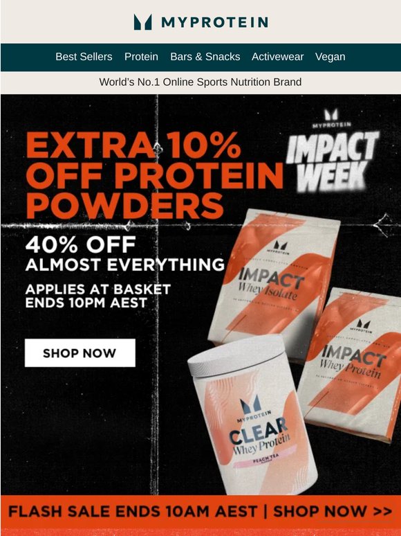 3 hour FLASH 🚀 EXTRA 10% OFF Protein