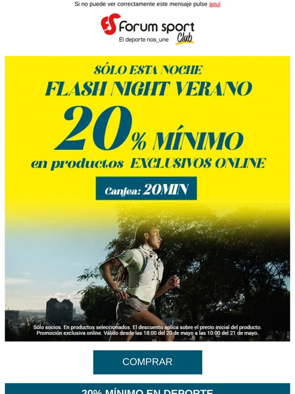 ⚡ FLASH NIGHT:  -20% mínimo Online