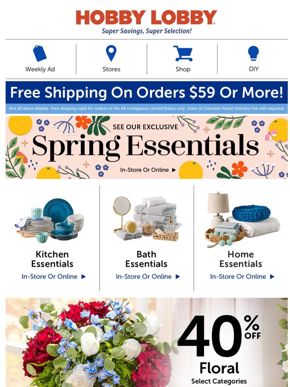 Prepare For Memorial Day 💐 40% Off Florals