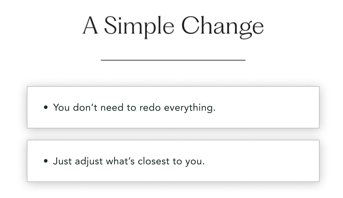 A Simple Change