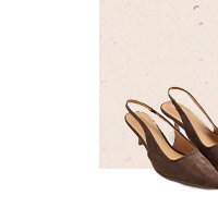 Chocolate Brown Slingback Kitten Heel In Standard Fit