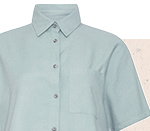 Blue Short Sleeve Linen Shirt